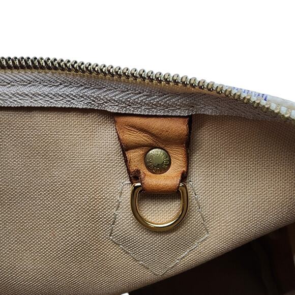 Louis Vuitton Speedy 30 Damier Azur Boston Handbag Purse with lock and key - Picture 8 of 9